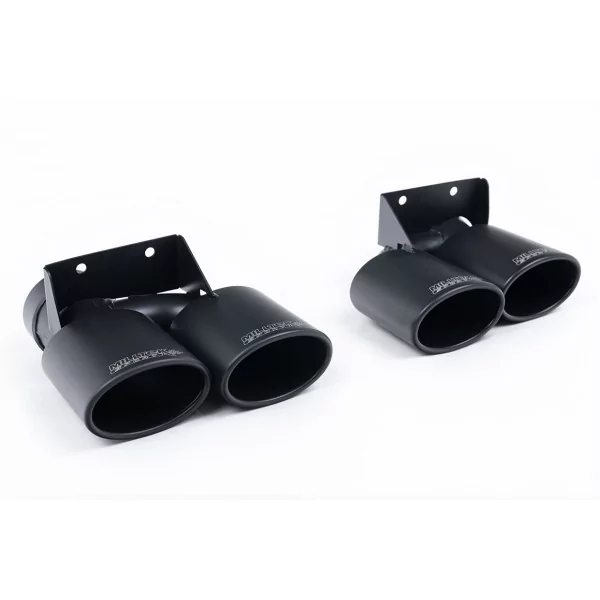 Milltek SSXVW489 cat-back exhaust for Volkswagen Golf Mk7.5 R Estate / Variant 2.0 TSI 310PS, black oval tips - detail