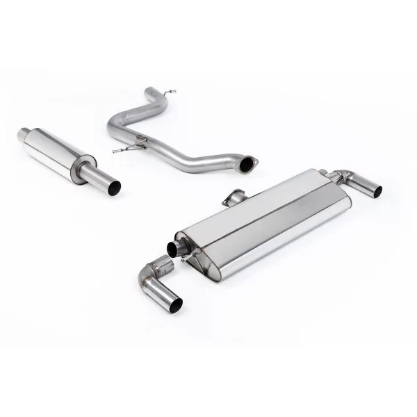 Échappement cat-back Milltek SSXVW497 pour Volkswagen Golf MK7.5 GTi, embouts GT-100 polis - détail