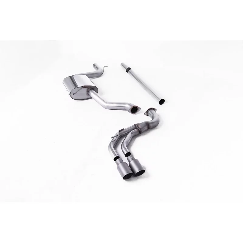 Milltek SSXVW520 cat-back exhaust for Volkswagen Golf Mk7.5 1.5TSI Evo GT & R-Line, titanium GT-80 tips Milltek SSXVW520 cat-back exhaust for Volkswagen Golf Mk7.5 1.5TSI Evo GT & R-Line, titanium GT-80 tips
