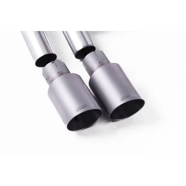 Milltek SSXVW520 cat-back exhaust for Volkswagen Golf Mk7.5 1.5TSI Evo GT & R-Line, titanium GT-80 tips - detail