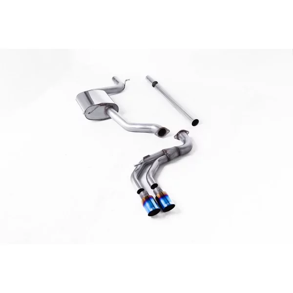 Milltek SSXVW521 cat-back exhaust for Volkswagen Golf Mk7.5 1.5TSI Evo GT & R-Line, burnt titanium GT-80 tips