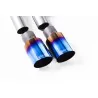 Milltek SSXVW521 cat-back exhaust for Volkswagen Golf Mk7.5 1.5TSI Evo GT & R-Line, burnt titanium GT-80 tips - detail