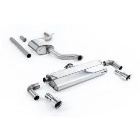 Échappement cat-back Milltek SSXVW527 pour Volkswagen Golf Mk7.5 1.5TSI Evo GT & R-Line, embouts GT-100 polis