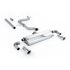 Échappement cat-back Milltek SSXVW528 pour Volkswagen Golf Mk7.5 1.5TSI Evo GT & R-Line, embouts GT-100 polis