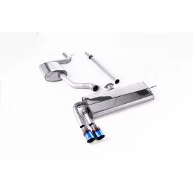 Escape cat-back Milltek SSXVW533 para Volkswagen Golf Mk7.5 1.5TSI Evo GT & R-Line, colas GT-80 de titanio quemado