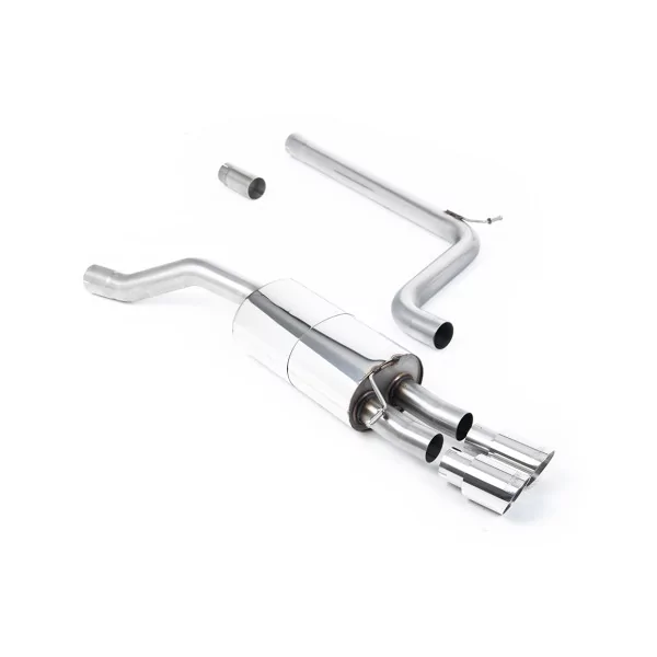 Échappement cat-back Milltek SSXVW556 pour Volkswagen Polo GTI 2.0 TSI, embouts GT-90 polis