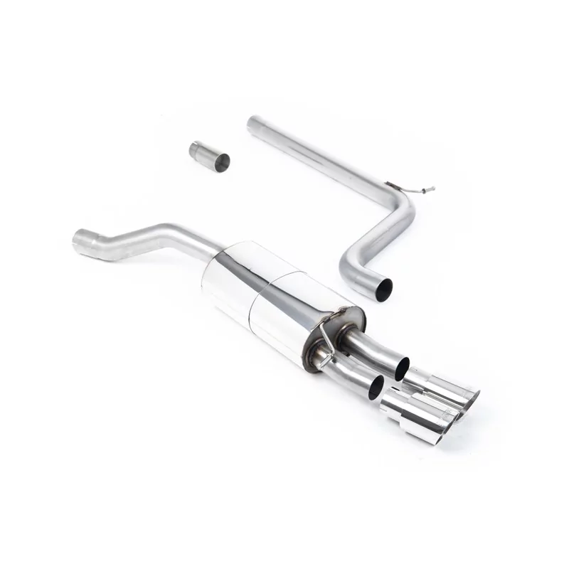 Échappement cat-back Milltek SSXVW556 pour Volkswagen Polo GTI 2.0 TSI, embouts GT-90 polis