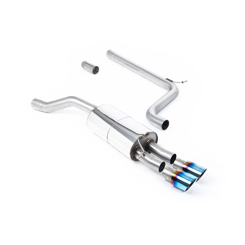 Échappement cat-back Milltek SSXVW559 pour Volkswagen Polo GTI 2.0 TSI, embouts GT-90 titane brûlé