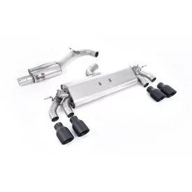 Échappement cat-back Milltek SSXVW578 pour Volkswagen Golf Mk7.5 R 2.0 TSI 310PS, embouts GT-100 noirs