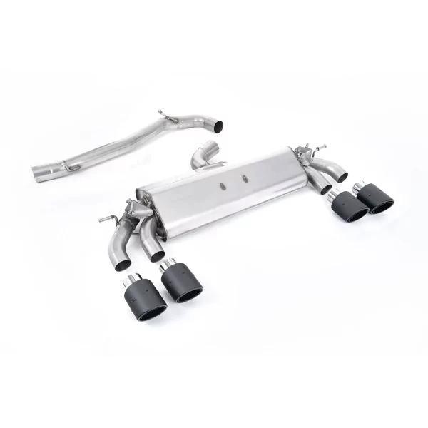 Échappement cat-back Milltek SSXVW582 pour Volkswagen Golf, embouts Jet-100 carbone