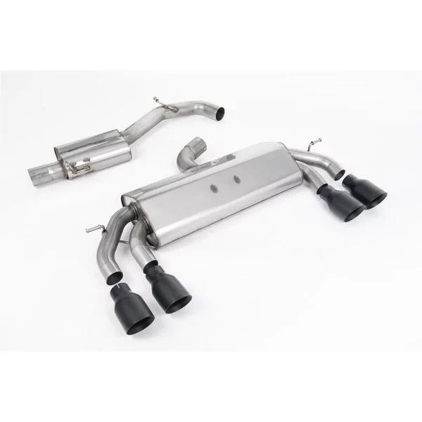 Escape cat-back Milltek SSXVW584 para Volkswagen Golf Mk7.5 R 2.0 TSI 310PS, colas GT-100 negras
