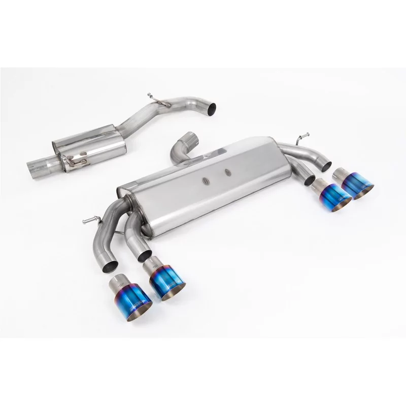 Escape cat-back Milltek SSXVW586 para Volkswagen Golf Mk7.5 R 2.0 TSI 310PS, colas GT-100 de titanio quemado Escape cat-back Milltek SSXVW586 para Volkswagen Golf Mk7.5 R 2.0 TSI 310PS, colas GT-100 de titanio quemado