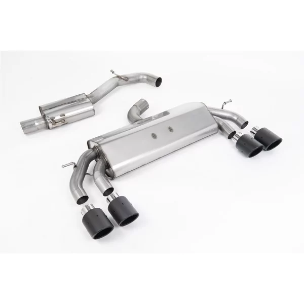 Échappement cat-back Milltek SSXVW587 pour Volkswagen Golf Mk7.5 R 2.0 TSI 310PS, embouts Jet-100 carbone