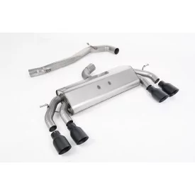 Échappement cat-back Milltek SSXVW588 pour Volkswagen Golf Mk7.5 R 2.0 TSI 310PS, embouts GT-100 noirs