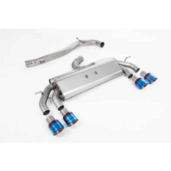 Milltek SSXVW590 cat-back exhaust for Volkswagen Golf Mk7.5 R 2.0 TSI 310PS, burnt titanium GT-100 tips