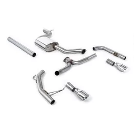 Échappement cat-back Milltek SSXVW603 pour Volkswagen Jetta Mk7 GLi 2.0T, embouts GT-100 polis