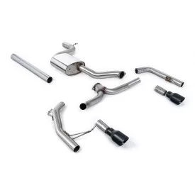 Milltek SSXVW604 cat-back exhaust for Volkswagen Jetta Mk7 GLi 2.0T, black GT-100 tips