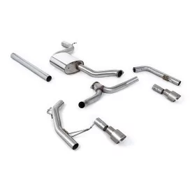 Échappement cat-back Milltek SSXVW605 pour Volkswagen Jetta Mk7 GLi 2.0T, embouts GT-100 titane