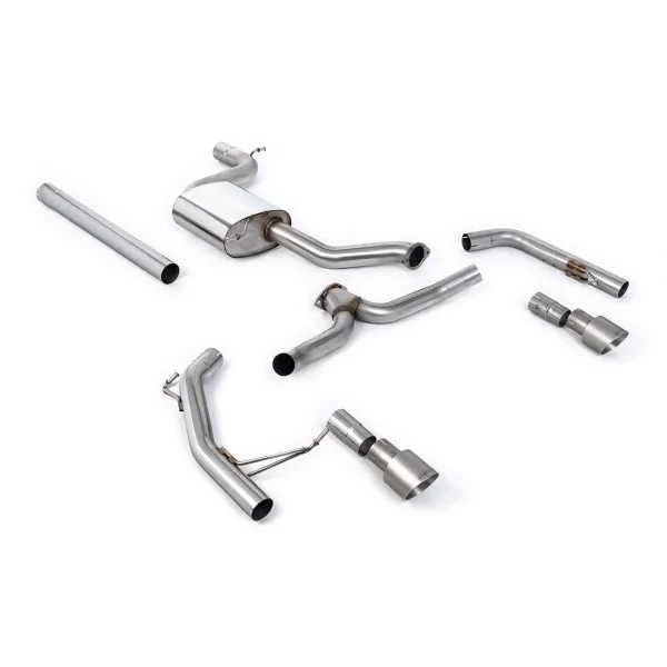 Échappement cat-back Milltek SSXVW605 pour Volkswagen Jetta Mk7 GLi 2.0T, embouts GT-100 titane