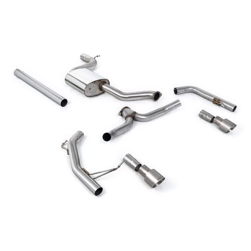 Échappement cat-back Milltek SSXVW605 pour Volkswagen Jetta Mk7 GLi 2.0T, embouts GT-100 titane Échappement cat-back Milltek SSXVW605 pour Volkswagen Jetta Mk7 GLi 2.0T, embouts GT-100 titane