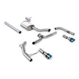 Milltek SSXVW606 Cat-Back-Abgasanlage für Volkswagen Jetta Mk7 GLi 2.0T, Endrohre GT-100 Burnt Titanium
