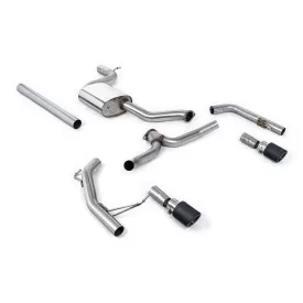Échappement cat-back Milltek SSXVW607 pour Volkswagen Jetta Mk7 GLi 2.0T, embouts Jet-100 carbone