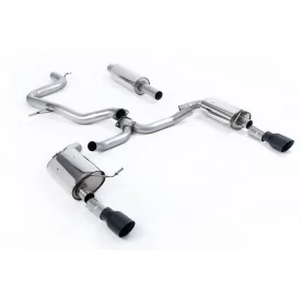 Escape cat-back Milltek SSXVW609 para Volkswagen Jetta Mk7 GLi 2.0T, colas GT-100 negras