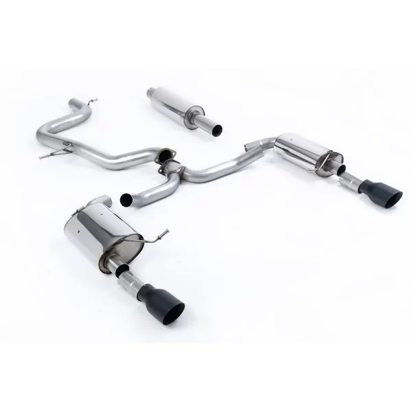 Milltek SSXVW609 cat-back exhaust for Volkswagen Jetta Mk7 GLi 2.0T, black GT-100 tips