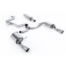 Milltek SSXVW610 cat-back exhaust for Volkswagen Jetta Mk7 GLi 2.0T, titanium GT-100 tips