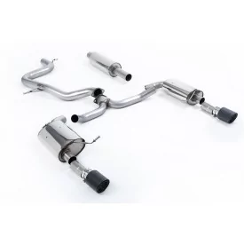 Milltek SSXVW612 cat-back exhaust for Volkswagen Jetta Mk7 GLi 2.0T, carbon Jet-100 tips