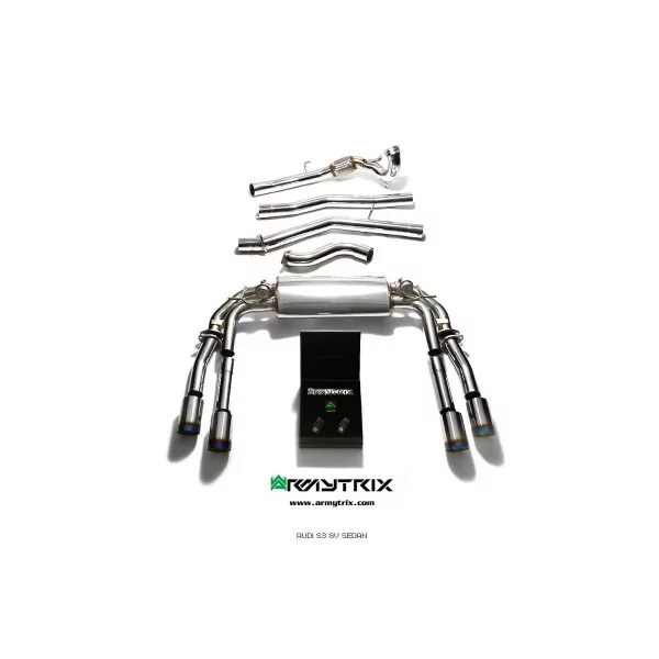 Armytrix Audi S3 (8V) 2.0 TFSI Sedan (2013-2020) Cat-Back Valvetronic
