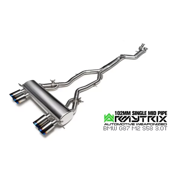 Armytrix BMW M2 (G87) 102mm Single Mid Pipe (2023-) Cat-Back Valvetronic