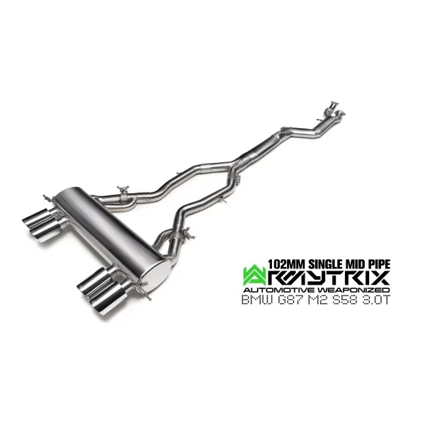 Armytrix BMW M2 (G87) 102mm Single Mid Pipe (2023-) Cat-Back Valvetronic
