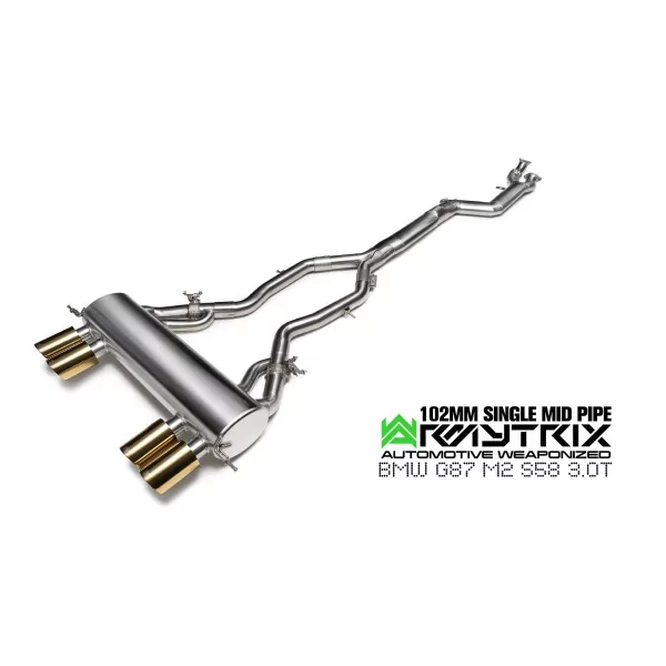 Armytrix BMW M2 (G87) 102mm Single Mid Pipe (2023-) Cat-Back Valvetronic