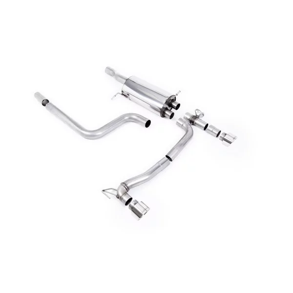 Scarico cat-back Milltek SSXFD356M per Ford Fiesta Mk8 ST 1.5 EcoBoost 200PS, terminali GT-100 lucidi