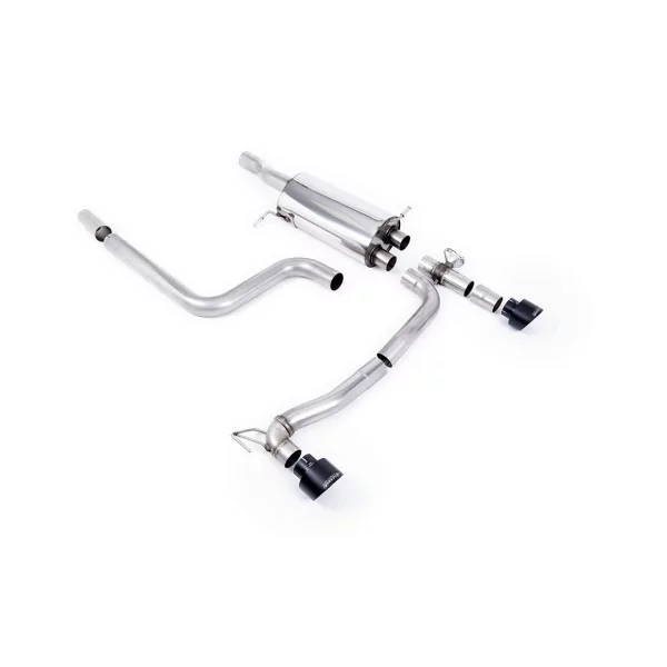 Milltek SSXFD357M cat-back exhaust for Ford Fiesta Mk8 ST 1.5 EcoBoost 200PS, black GT-100 tips