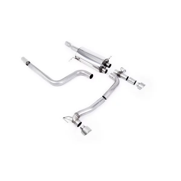 Escape cat-back Milltek SSXFD358M para Ford Fiesta Mk8 ST 1.5 EcoBoost 200PS, colas GT-100 de titanio