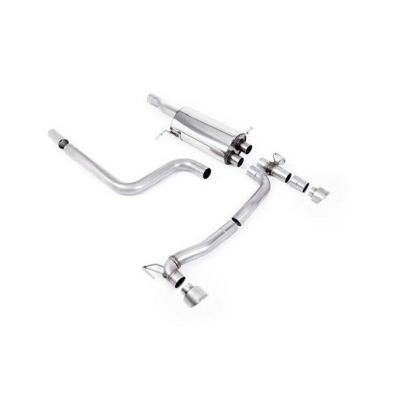 Escape cat-back Milltek SSXFD358M para Ford Fiesta Mk8 ST 1.5 EcoBoost 200PS, colas GT-100 de titanio