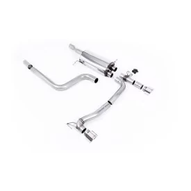 Scarico cat-back Milltek SSXFD367M per Ford Fiesta Mk8 & Mk8.5 ST 1.5 EcoBoost 200PS, terminali GT-100 lucidi