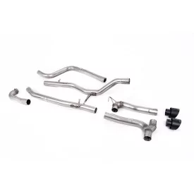 Milltek SSXFD372M cat-back exhaust for Ford Fiesta MK8 1.0T EcoBoost ST-Line 3 & 5 Door, black GT-100 tips