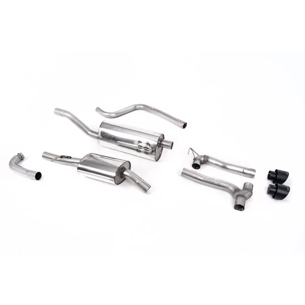 Échappement cat-back Milltek SSXFD376M pour Ford Fiesta MK8 1.0T EcoBoost ST-Line 3 & 5 Door, embouts GT-100 noirs