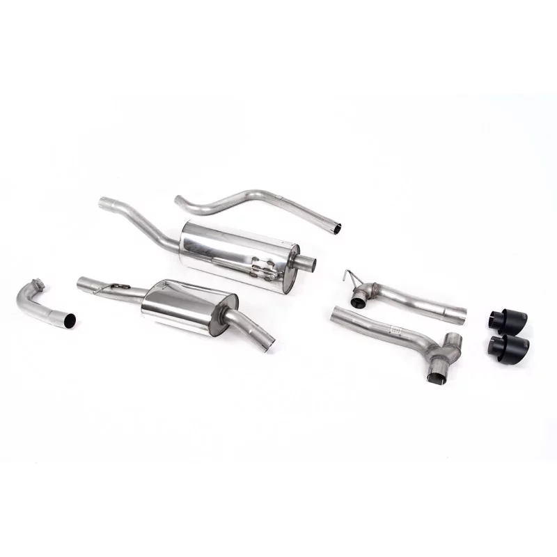 Échappement cat-back Milltek SSXFD376M pour Ford Fiesta MK8 1.0T EcoBoost ST-Line 3 & 5 Door, embouts GT-100 noirs