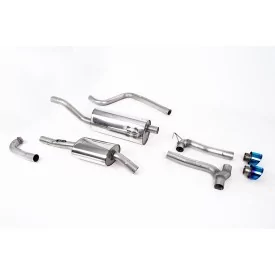 Milltek SSXFD378M cat-back exhaust for Ford Fiesta MK8 1.0T EcoBoost ST-Line 3 & 5 Door, titanium GT-100 tips