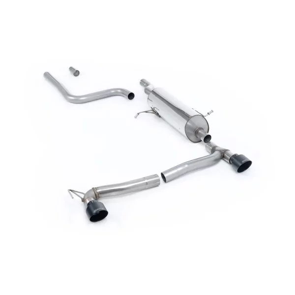 Scarico GPF-back Milltek SSXFD388M per Ford Fiesta Mk8 1.0T EcoBoost ST-Line 3 & 5 Door, terminali GT-100 neri