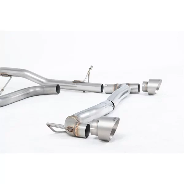 Scarico GPF-back Milltek SSXFD407M per Ford Fiesta Mk8 1.0T EcoBoost ST-Line 3 & 5 Door, terminali GT-100 in titanio - dettaglio