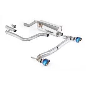 Scarico GPF-back Milltek SSXFD409M per Ford Fiesta Mk8 1.0T EcoBoost ST-Line 3 & 5 Door, terminali GT-100 in titanio