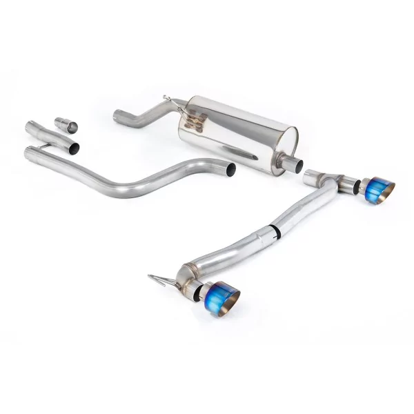 Scarico GPF-back Milltek SSXFD409M per Ford Fiesta Mk8 1.0T EcoBoost ST-Line 3 & 5 Door, terminali GT-100 in titanio