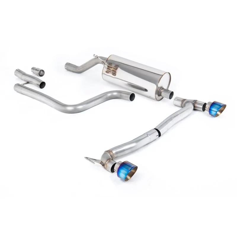 Scarico GPF-back Milltek SSXFD409M per Ford Fiesta Mk8 1.0T EcoBoost ST-Line 3 & 5 Door, terminali GT-100 in titanio