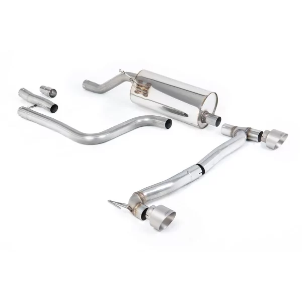 Scarico GPF-back Milltek SSXFD410M per Ford Fiesta Mk8 1.0T EcoBoost ST-Line 3 & 5 Door, terminali GT-100 in titanio