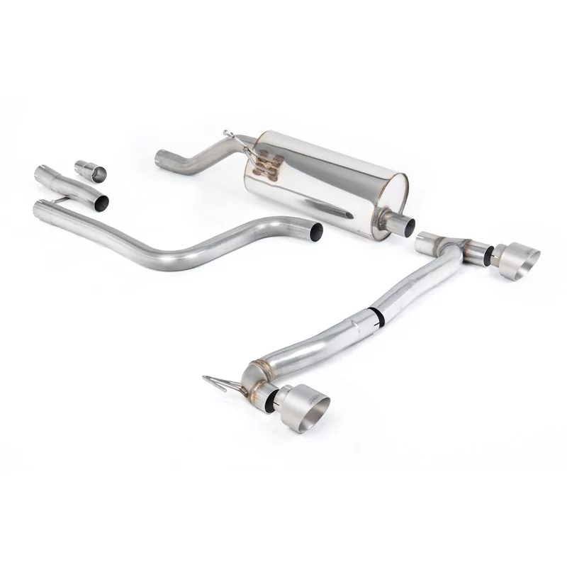 Scarico GPF-back Milltek SSXFD410M per Ford Fiesta Mk8 1.0T EcoBoost ST-Line 3 & 5 Door, terminali GT-100 in titanio